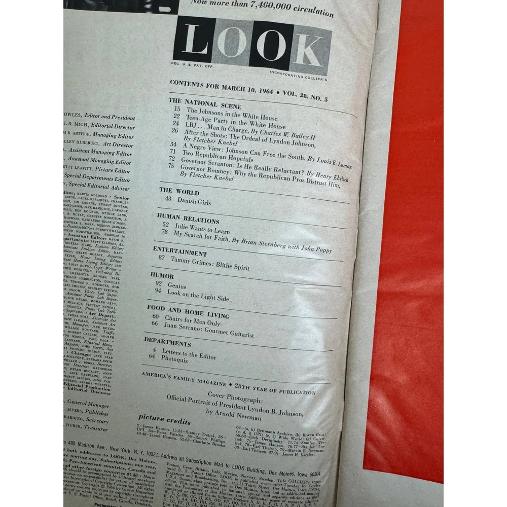 LOOK‎ Magazine Lot Vintage Collectible Memorabilia Historic JFK LBJ Jackie